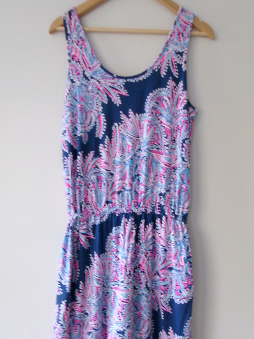 Lilly Pulitzer Jarrett Romper Oyster Bay Blue with tassels Small - Picture 2 of 4
